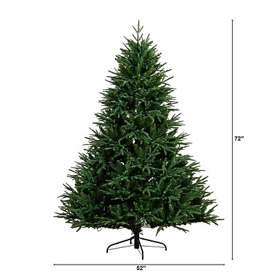 Nearly Natural 6' Pre-Lit Artificial Edmonton Fir Christmas Tree
