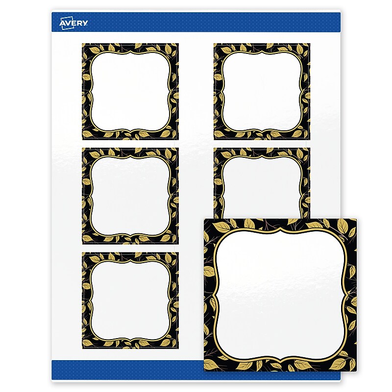 Avery Square Laser/Inkjet Multipurpose Labels, 3" x 3", White, 60/Pack (19479370918) image 1