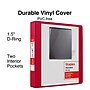 Staples 1 1/2" 3-Ring View Binders, D-Ring, Red (58684)~#|#~C9A13431-5B4E-4C86-A847BC477512279B_sc7