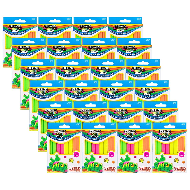 Bazic Modeling Clay Sticks, Assorted Colors, 24/Bundle (BAZ3347-24) image 1