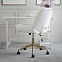 Martha Stewart Tyla Armless Faux Leather Swivel Executive Chair, White/Polished Brass (CH2209215WHGLD)~#|#~C9A47DB3-701C-49F5-81DADDC19A226926_sc7