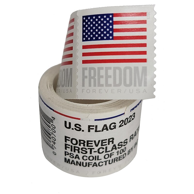 USPS U.S. Flag Forever 100 Postage Stamps (USPS4EVROLL) image 1