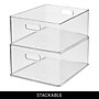 iDESIGN Medium Stackable Plastic Storage Bin, Clear (29069M3)~#|#~C9ACCE8B-A12F-4C34-A78616B06F6F4953_sc7