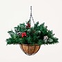 Nearly Natural 16-in Artificial Pine and Berry in Hanging Basket (P2039)~#|#~C9AF502D-13FD-4BE4-8B0769342FB64D2C_sc7