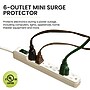 Power by GoGreen 6 Outlet Mini Surge Protector, 2' Cord, White (GG-16103MIN)~#|#~C9AF9927-0540-49FD-BF8672B8CF5005A5_sc7