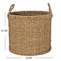 Household Essentials Round Seagrass Basket with Handles, Natural (HE1185)~#|#~C9B34668-E8A6-4360-8BC837D1EA7B84C7_sc7