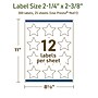 Avery Dissolvable Burst Multipurpose Labels, 2-1/4" x 2-3/8", Off-white, 300/Pack (94611)~#|#~C9B62706-C1F9-4EFB-9BD981C6879F1AF7_sc7