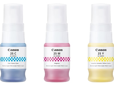 Canon GI-25 Cyan/Magenta/Yellow High Yield Ink Cartridge Refill, 3/Pack (6277C002) Sansujyuku sansujyuku.com