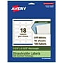 Avery Dissolvable Rectangle Multipurpose Labels, 1-1/4" x 2-3/8", Off-white, 180/Pack (94227)~#|#~C9BE4868-A4BF-4330-9D04320B3EB6F844_sc7
