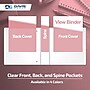 Davis Group Standard View 1" 3-Ring Binders, Blush, 6/Pack (7411-11-06)~#|#~C9BF8726-1966-4C43-A2901473D926114A_sc7