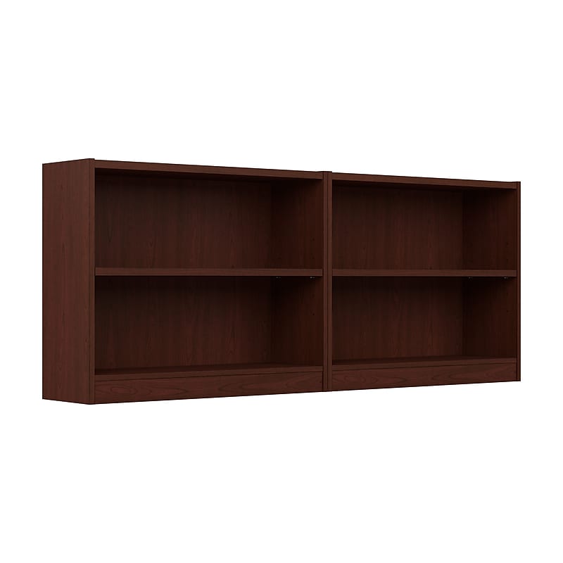 Bush Furniture Universal 30"H 2-Shelf Bookcase, Vogue Cherry, 2/Set (UB001VC) image 1