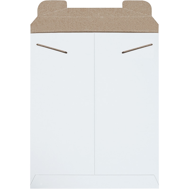 11" x 13.5" Self-Sealing Fiberboard Mailer, White, 100/Carton (RM3W) image 1