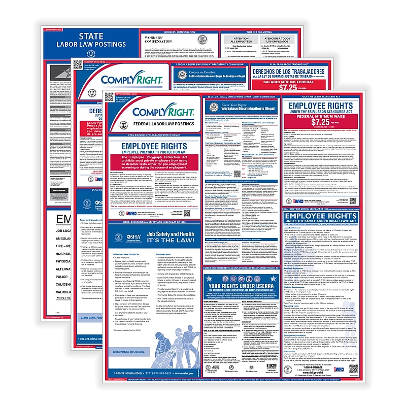 ComplyRight Federal (Bilingual) and State (English) Labor Law 1-Year Poster Service, Texas (U1200CBOTX) image 1