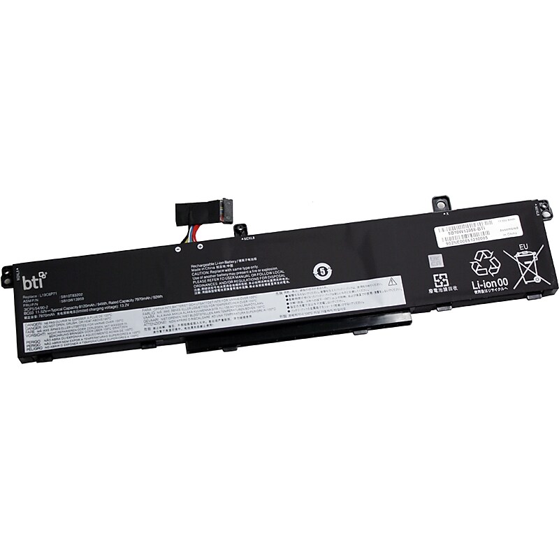 Battery Technology Li-Ion Replacement Battery for Lenovo ThinkPad Mobile Workstations, 7960mAh (5B10W13958-BTI) image 1