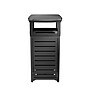 Suncast Commercial Metal Outdoor Trash Can with 2-Way Lid, 30 Gallon, Black (MTCSQ300)~#|#~C9D3557B-B207-4580-95BE3A350DB642DF_sc7