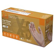 Ammex GPX3 Latex Free Vinyl Industrial Grade Gloves, XL, Disposable, 100/Box (GPX348100)