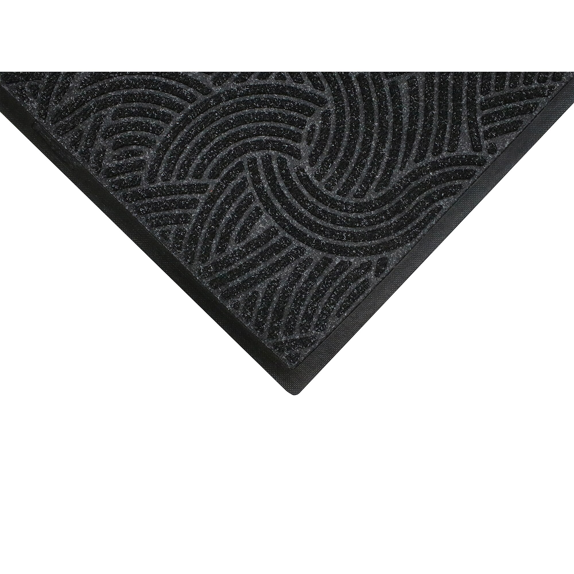 M + A Matting WaterHog Plus Commercial Wiper/Scraper Entrance Floor Mat, Cleated, 3′ x 4′, Black Smoke (1857034090) Sansujyuku sansujyuku.com