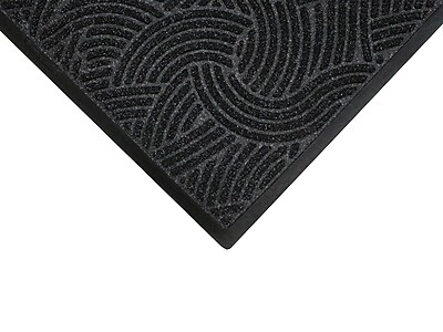 M + A Matting WaterHog Plus Commercial Wiper/Scraper Entrance Floor Mat, Cleated, 3′ x 4′, Black Smoke (1857034090) Sansujyuku sansujyuku.com
