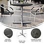 Flash Furniture TopGuard 36" Round Wood  Restaurant Dining Table and Base, Black Faux Marble/Silver Base (STRD36BMAT3030S)~#|#~C9D8F3D1-6C77-444D-BC79E999570CEEB7_sc7