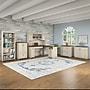 Bush Furniture Fairview 60"W L Shaped Desk with Hutch, Bookcase, Storage and File Cabinets, Antique White/Tea Maple (FV014AW)~#|#~C9E02F96-6E99-45DE-BC73482CCB807352_sc7