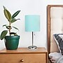 Creekwood Home Oslo 19.5" LED Table Lamp with USB Port, Brushed Steel/Aqua Shade (CWT-2012-AU)~#|#~C9EA2750-3F3C-4E21-91211849A19810DC_sc7