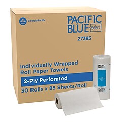 Pacific Blue Select Paper Towels, 2-ply, 85 Sheets/Roll, 30 Rolls