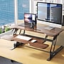 Mount-It! 38"W Rectangular Adjustable Mixed Materials Standing Desk Converter, Dark Walnut Woodgrain (MI-15006)~#|#~C9EC2CE7-2FB2-4AB9-B68C188CE9538284_sc7