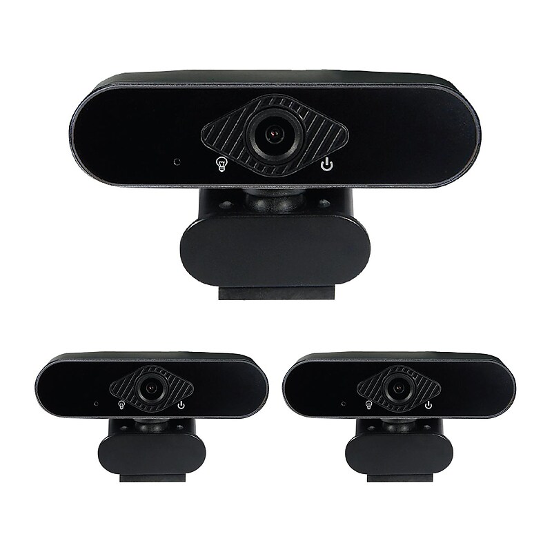 OTM Essentials HD Elite 1920 x 1080 Webcam, 2 Megapixels, Black, 3/Pack (OB-AJK-3PK) image 1