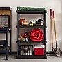 Iris 4-Shelf Plastic Shelving Unit, 55.8" x 35.9" x 17.9", Black (140099)~#|#~C9ECFDB9-B9CC-4402-84EE158BA2889B56_sc7