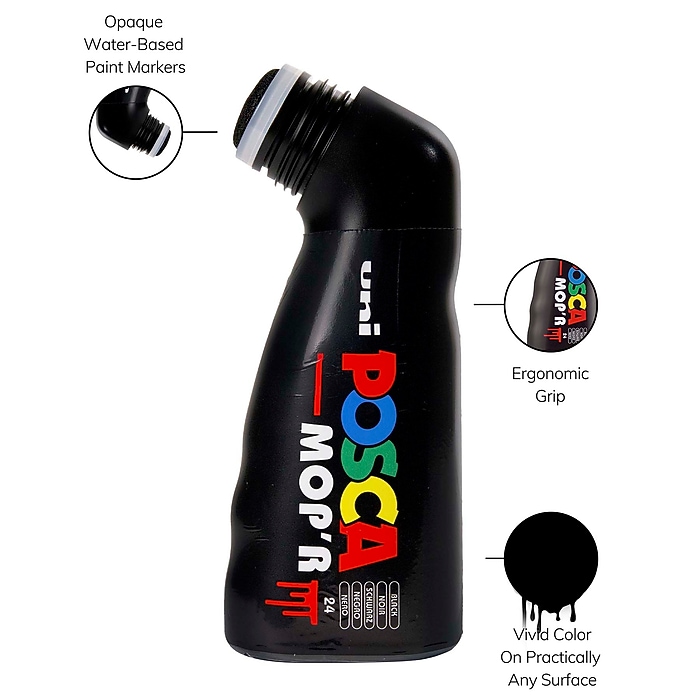 POSCA Mop'R PCM-22 Water Based Squeezable Paint Marker, Round Tip