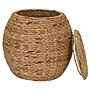 Household Essentials Round Handwoven Water Hyacinth Barrel Wicker Storage Basket Side Table, Natural (HHML-4105)~#|#~C9F0B3E6-FB8C-45E2-BA4E399480CF5CF5_sc7