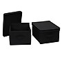 Household Essentials Large Stackable Folding Fabric Storage Bin, 8" x 12"x 15", 24.93 Qt., Black, 2/Pack (7613-1)~#|#~C9F15D35-2712-4407-BA4B756065FD4A24_sc7