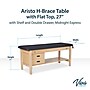 Aristo Wood H-Brace Physician Exam Table with Shelf, 2 Drawer Cabinet, Paper Cutter, Holder, 500lbs. Capacity, Black~#|#~C9F24D75-0EBF-423A-BE07A9B60E25A4F3_sc7