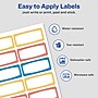 Avery Water-Resistant Laser/Inkjet ID Labels on 4" x 6" Sheets, 3/4" x 1-3/4", Assorted Border Colors, 60 Labels/Pack (41442)~#|#~C9F2A648-D8AD-4D39-874E61018F5F2C40_sc7
