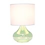 Creekwood Home Modern Glass 13.75" LED Table Lamp, Green/White (CWT-1014-GW)~#|#~C9F58A82-0C85-47ED-846E33D9D95B209A_sc7