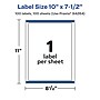 Avery Laser/Inkjet Multipurpose Labels, 7.5" x ", Glossy Clear, 100/Box (94264)~#|#~C9FF35BD-AF1A-4416-8AAD105DCE8DC8BC_sc7