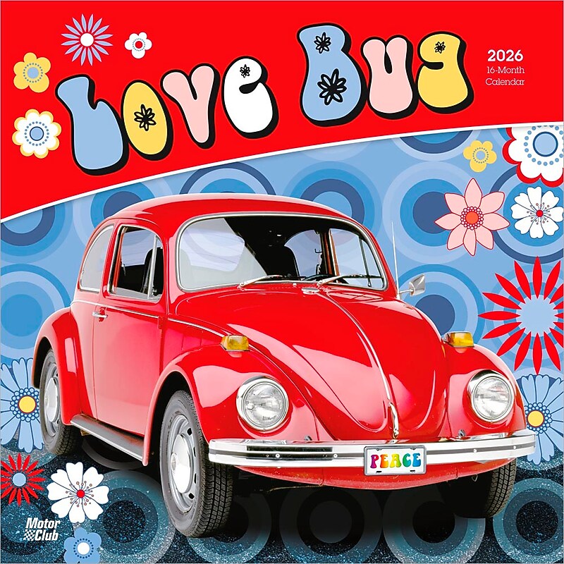 2026 BrownTrout Love Bug 12" x 12" Monthly Wall Calendar (9798330704415) image 1