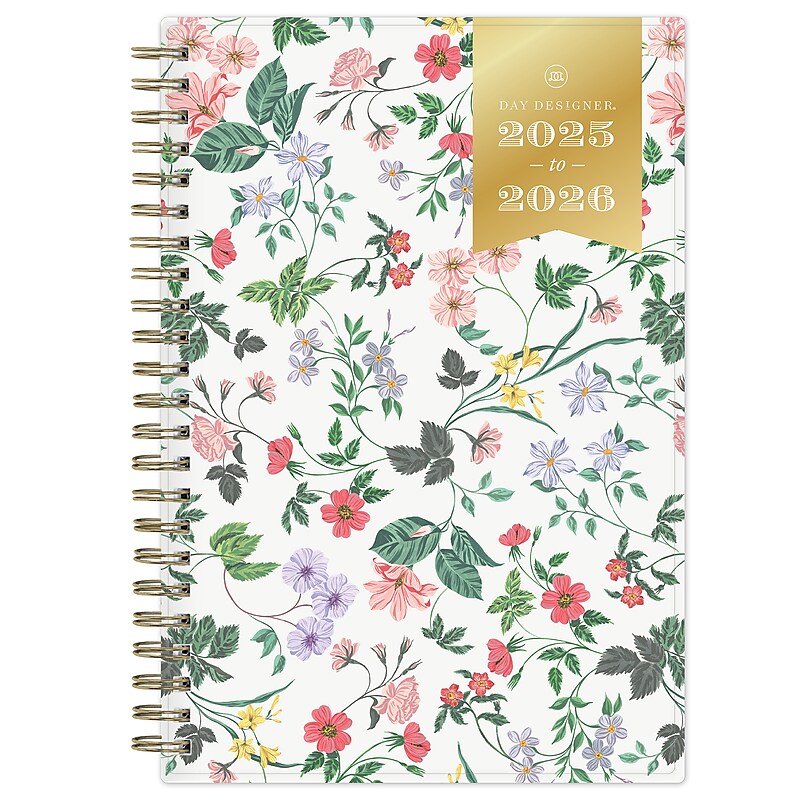 2025-2026 Day Designer for Blue Sky Somerset Cream 5" x 8" Academic Year Weekly & Monthly Planner, Plastic Cover (155474) image 1