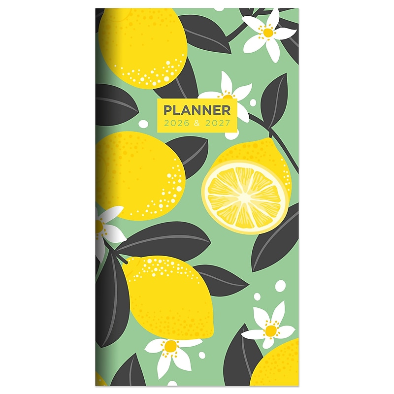 2026-2027 TF Publishing Lemon Blossom 3.5" x 6.5" Monthly, Paperboard Cover, Multicolored (26-7024) image 1