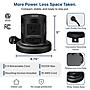 Uncaged Ergonomics USB-C Wireless 6 ft. Retractable Power Strip with 15W Wireless Charger, 4-Outlet, Black (WRPS-2-Black)~#|#~CA0BA39F-A51B-47D3-9274342CABEF1301_sc7