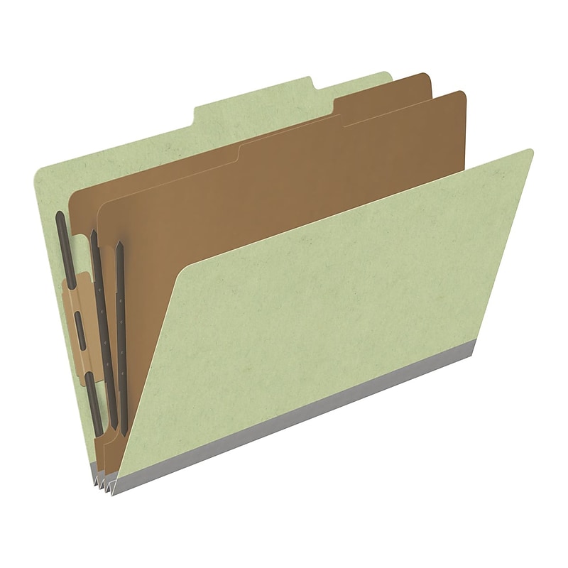 Medical Arts Press Pressboard Classification Folder, 2 Dividers, 2" Expansion, Legal Size, Peridot Green, 10/Box image 1