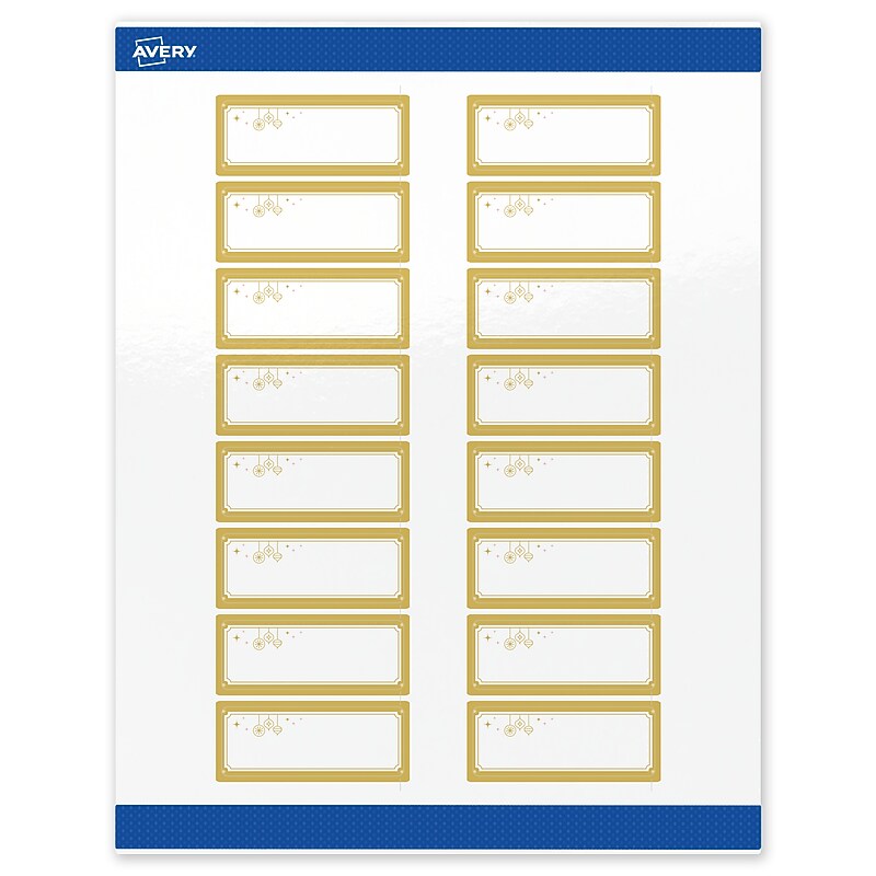 Avery Rectangle Multipurpose Labels, 1" x 2-5/8", White, 160/Pack (19479370534) image 1