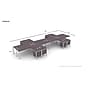 Boss Office Products Simple System 60"W L-Shaped Desk with Pedestal, Driftwood, 8/Set (SGSD028-201)~#|#~CA11CE58-DA9B-4BEC-971C8277190C1B2D_sc7