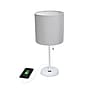 Creekwood Home Oslo 19.5" LED Table Lamp with USB Port, White Base/Gray Shade (CWT-2011-GO-LB)~#|#~CA12BFAF-5A81-4F72-BD9A85B54461E5E8_sc7
