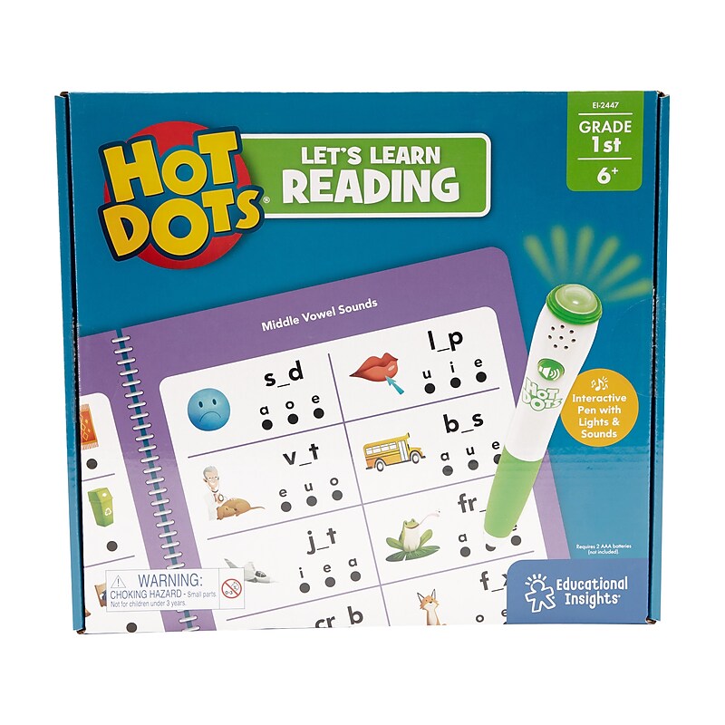 Educational Insights Hot Dots Let's Learn Reading Workbook Set (2447) image 1