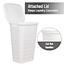 Mind Reader Slim Tapered Hamper with Lid, Plastic, White (SWHAMP50-WHT)~#|#~CA15F517-38AA-4360-9B820FE7FCF2C15A_sc7