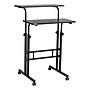 Mind Reader 27.5"- 39" Mobile Adjustable Sit/Stand Desk, Black (SDROLLXL-BLK)~#|#~CA189041-32E6-4A82-9963459B3B81BD7B_sc7