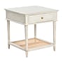 Storied Home Maxwelton Solid Wood End Table, Distressed White/Natural (EC1065)~#|#~CA1A6173-8762-4238-886BA6E3D8B825F5_sc7