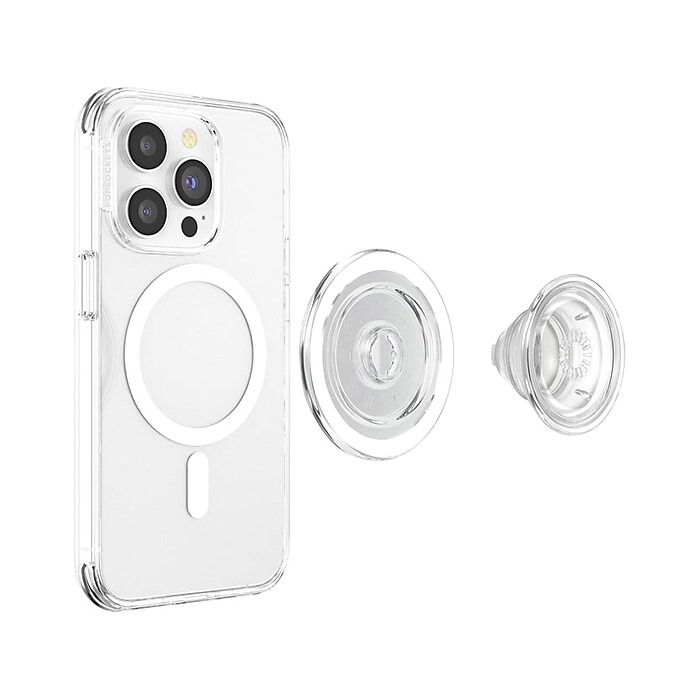PopSockets PopGrip Magnetic Phone Grip, Clear (806827) | Staples