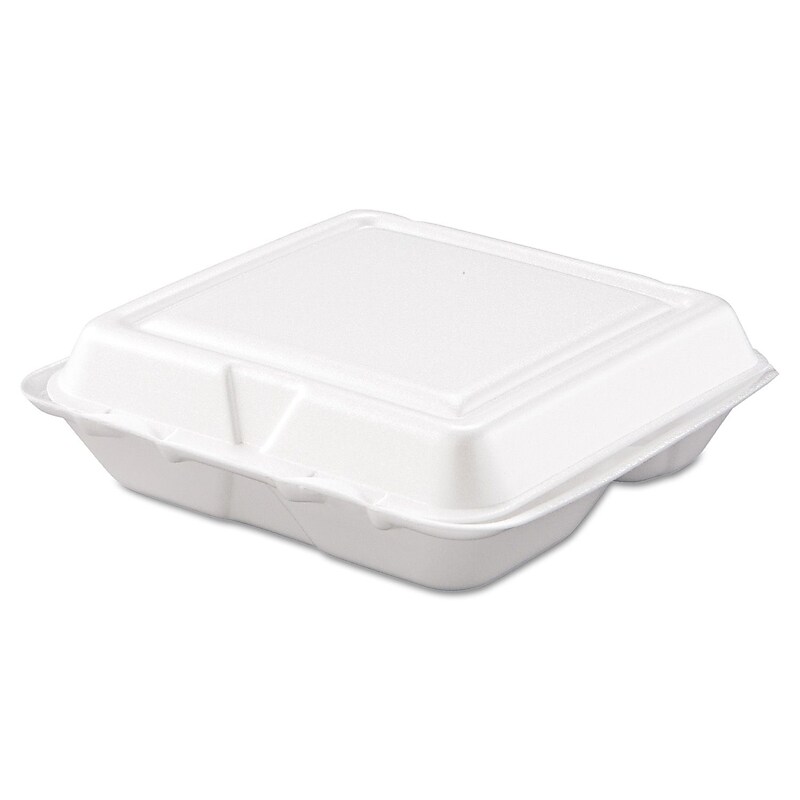 Dart Carryout 3-Compartment Food Containers, White, 200/carton (80HT3R) image 1